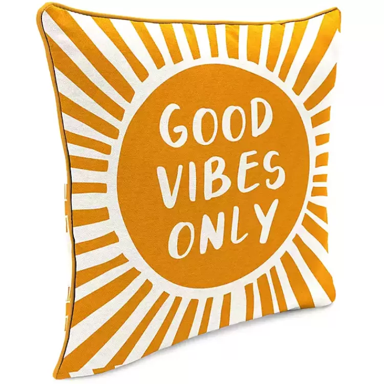 gold_good_vibes_only_sunny_outdoor_pillow_4.webp Gold Good Vibes Only Sunny Outdoor Pillow>Kirklands Home Best
