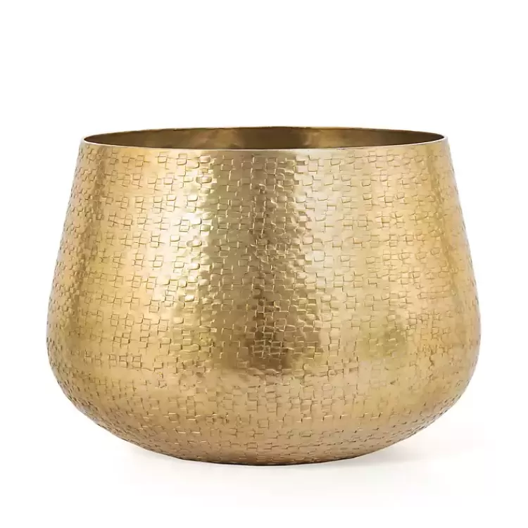 Hammered Metal Retta Planter>Kirklands Home Cheap