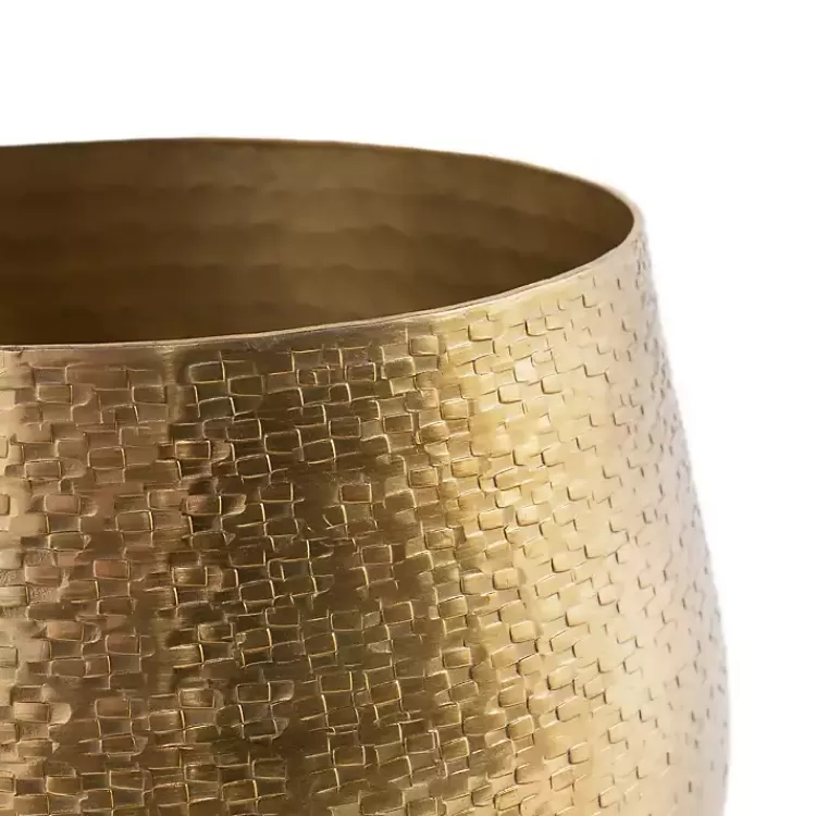 gold_hammered_metal_retta_planter_2.webp Hammered Metal Retta Planter>Kirklands Home Cheap