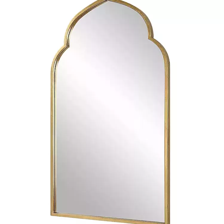 gold_leaf_arched_frame_wall_mirror_3.webp Gold Leaf Arched Frame Wall Mirror>Kirklands Home Store