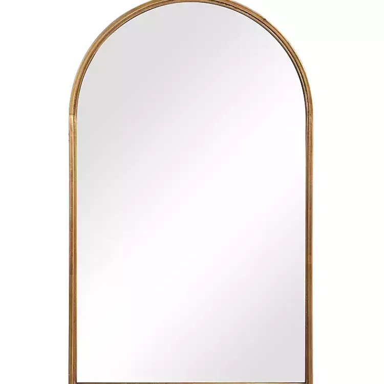 Gold Leaf Thin Arch Frame Mirror>Kirklands Home Online