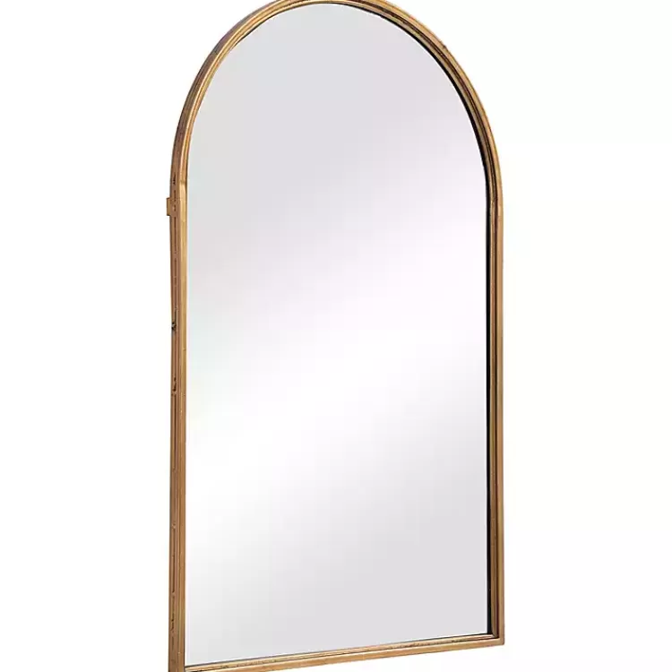 gold_leaf_thin_arch_frame_mirror_2.webp Gold Leaf Thin Arch Frame Mirror>Kirklands Home Online