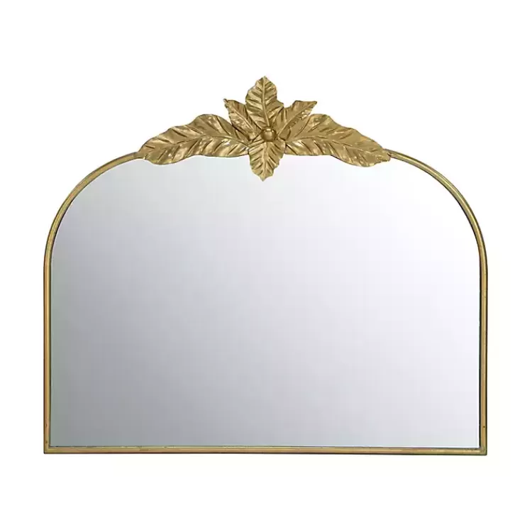 Gold Leaves Arched Wall Mirror, 40x35 in.>Kirklands Home Flash Sale