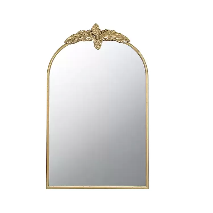 Gold Leaves Arched Wall Mirror, 24x36 in.>Kirklands Home New