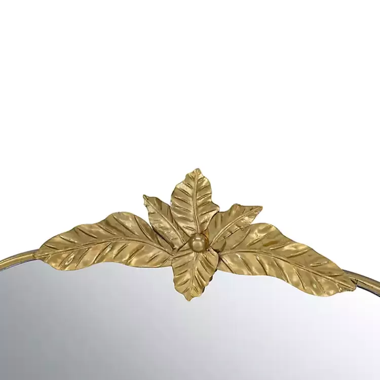 Gold Leaves Arched Wall Mirror, 40x35 in.>Kirklands Home Flash Sale