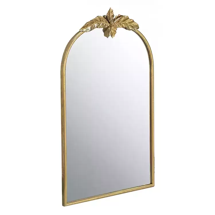 Gold Leaves Arched Wall Mirror, 24x36 in.>Kirklands Home New