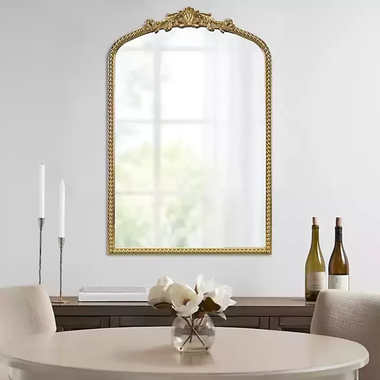 Gold Lilbeth Baroque Beaded Wall Mirror>Kirklands Home Store