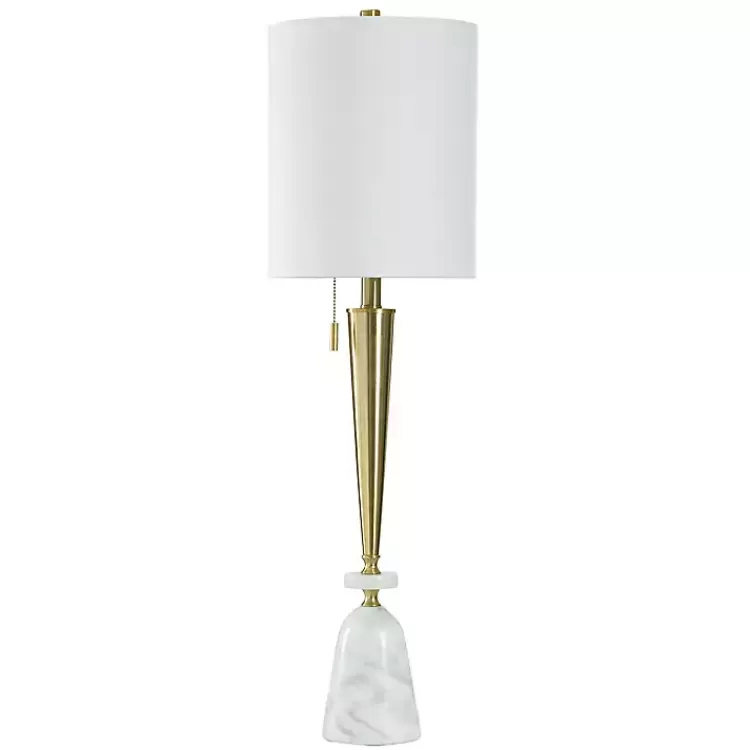 Gold Metal & Marble Tapered Buffet Lamp>Kirklands Home Discount