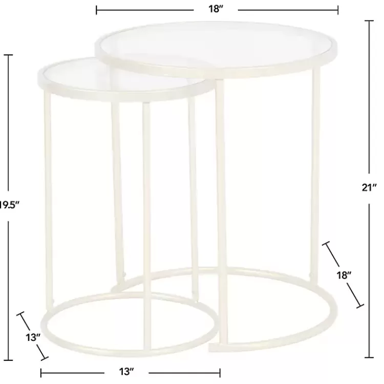 gold_metal_and_glass_nesting_pc_accent_table_set_3.webp Gold Metal and Glass Nesting 2-pc Accent Table Set>Kirklands Home Cheap