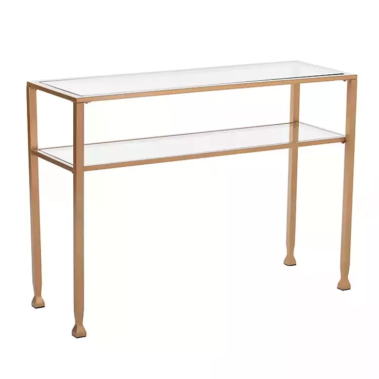 Metal and Tempered Glass Console Table>Kirklands Home Hot