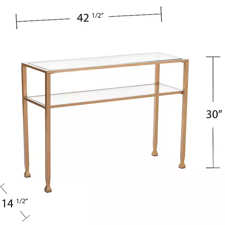 Metal and Tempered Glass Console Table>Kirklands Home Hot