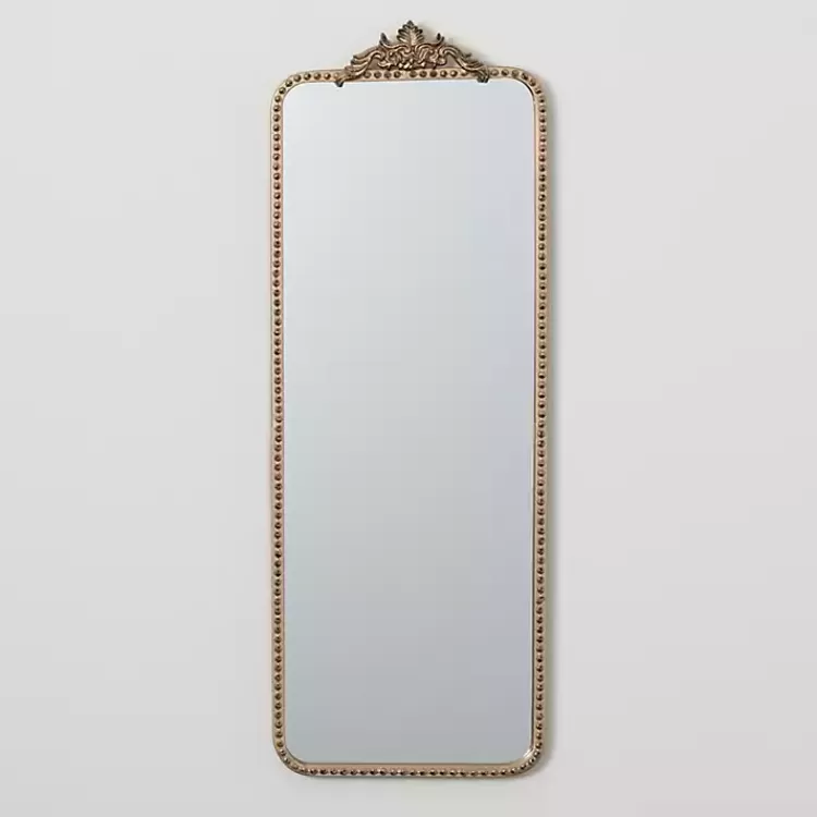 Gold Metal Beaded Frame Vintage Wall Mirror>Kirklands Home Flash Sale
