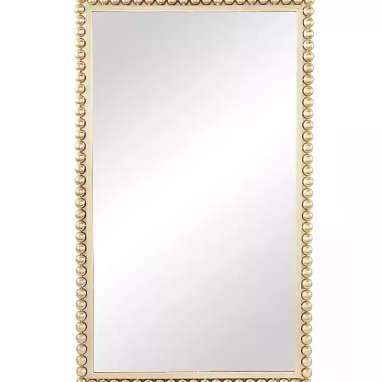 Gold Metal Beaded Frame Wall Mirror>Kirklands Home Flash Sale