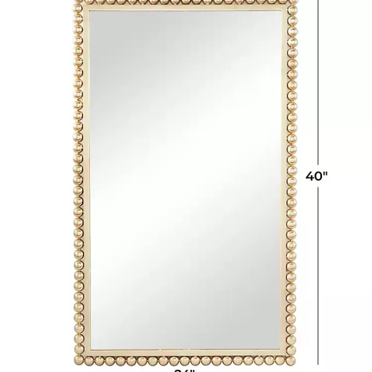 gold_metal_beaded_frame_wall_mirror_4.webp Gold Metal Beaded Frame Wall Mirror>Kirklands Home Flash Sale