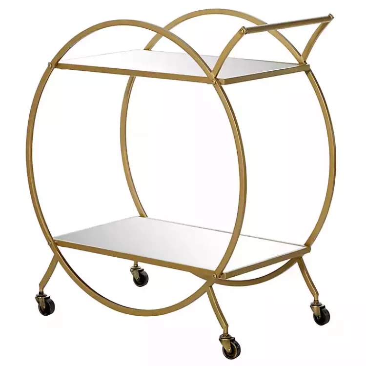 gold_metal_circular_bar_cart_6.webp Gold Metal Circular Bar Cart>Kirklands Home Best Sale