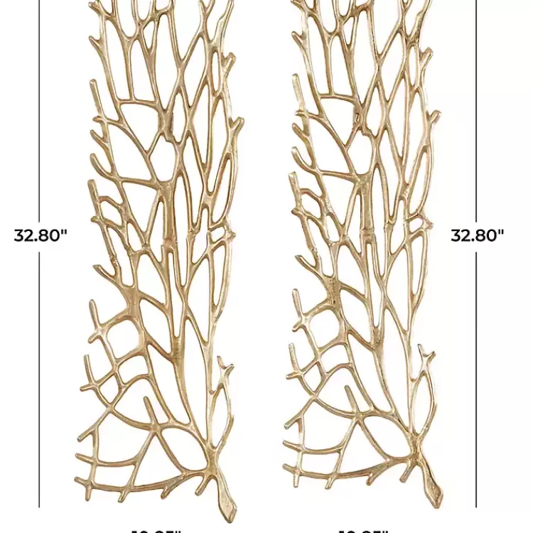 gold_metal_coral_panel_wall_plaques_set_of__5.webp Metal Coral Panel Wall Plaques, Set of 2>Kirklands Home Discount