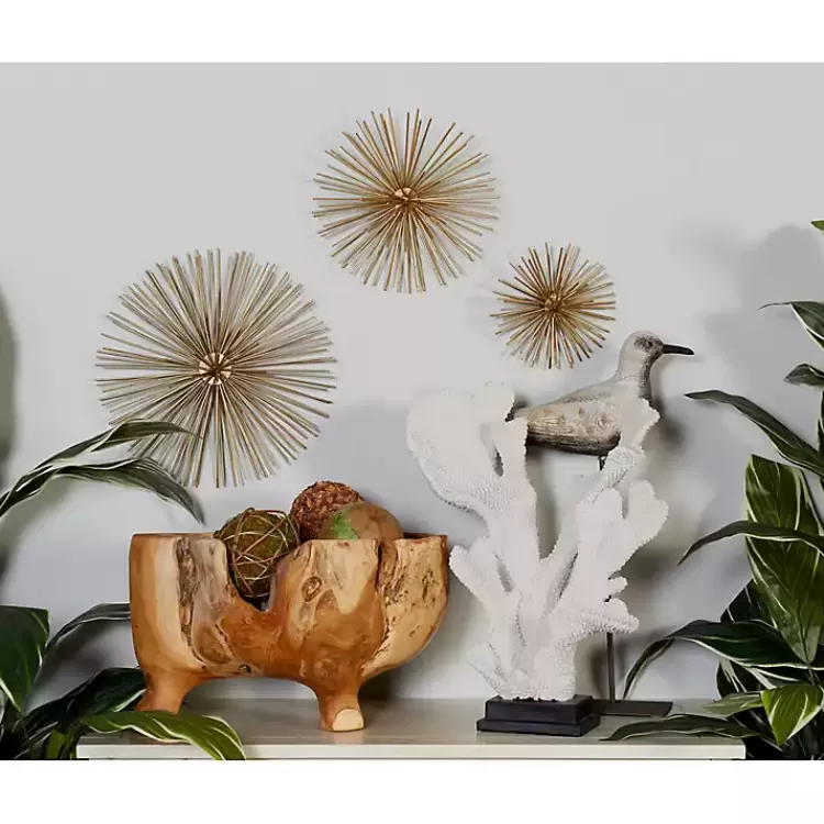 Metal Disc Starburst Wall Plaques, Set of 3>Kirklands Home Store