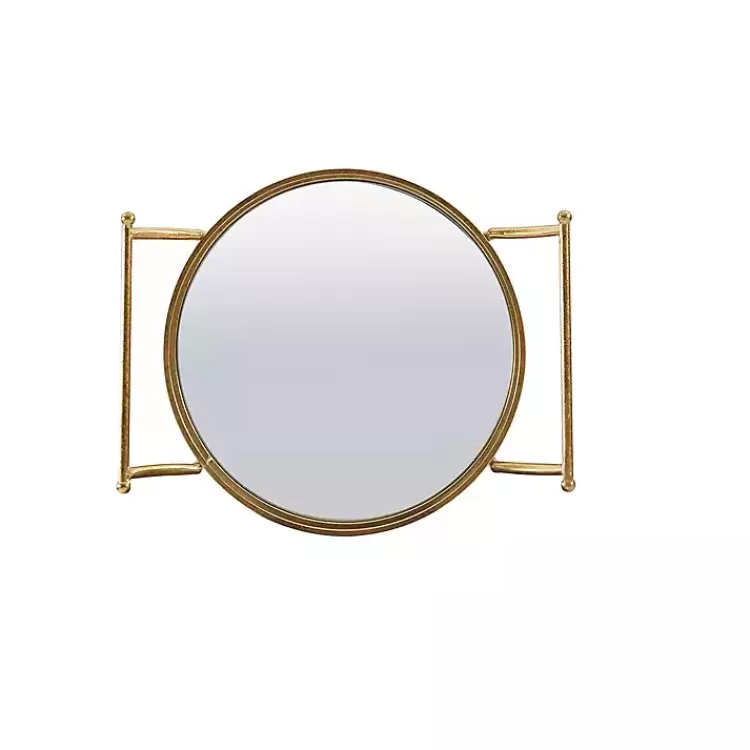 gold_metal_frame_bar_cart_with_mirrored_shelves_4.webp Gold Metal Frame Bar Cart with Mirrored Shelves>Kirklands Home Outlet