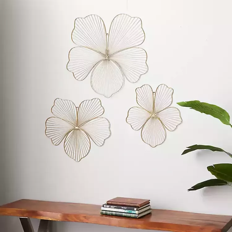 Metal Frame Floral Wall Plaques, Set of 3>Kirklands Home Clearance