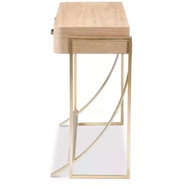 gold_metal_frame_twodrawer_console_table_3.webp Gold Metal Frame Two-Drawer Console Table>Kirklands Home Best Sale