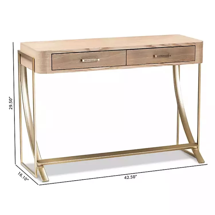 gold_metal_frame_twodrawer_console_table_8.webp Gold Metal Frame Two-Drawer Console Table>Kirklands Home Best Sale