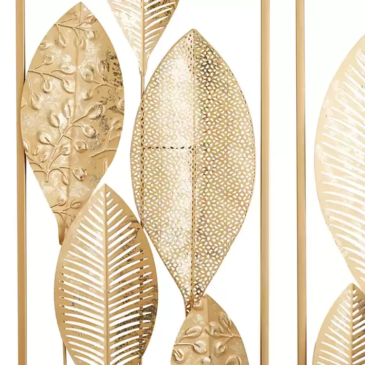 gold_metal_leaves_wall_plaques_set_of__3.webp Metal Leaves Wall Plaques, Set of 2>Kirklands Home Best