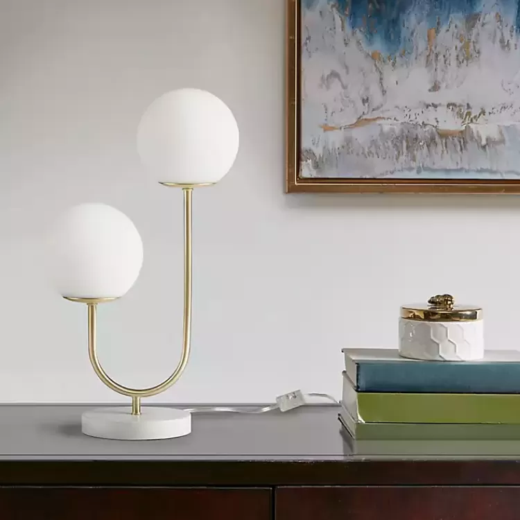 gold_metal_light_zusa_modern_table_lamp_2.webp Gold Metal 2-Light Zusa Modern Table Lamp>Kirklands Home Flash Sale