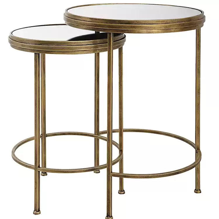 Metal Mirror Top 2-pc. Nesting Side Table Set>Kirklands Home Hot