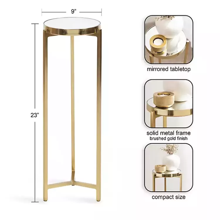 Metal Mirrored Tabletop Aguilar Drink Table>Kirklands Home Cheap