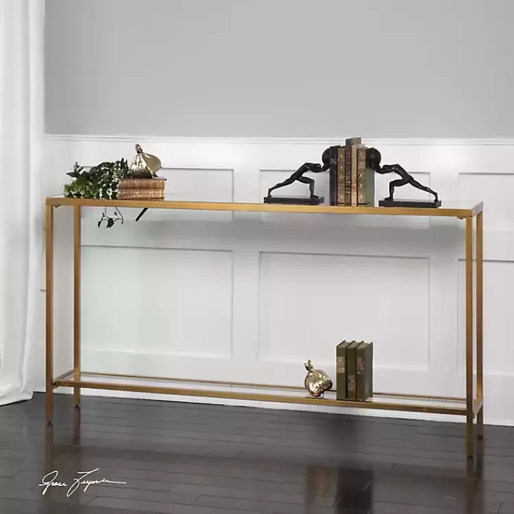 Metal Mirrored Top Slim Console Table>Kirklands Home Hot