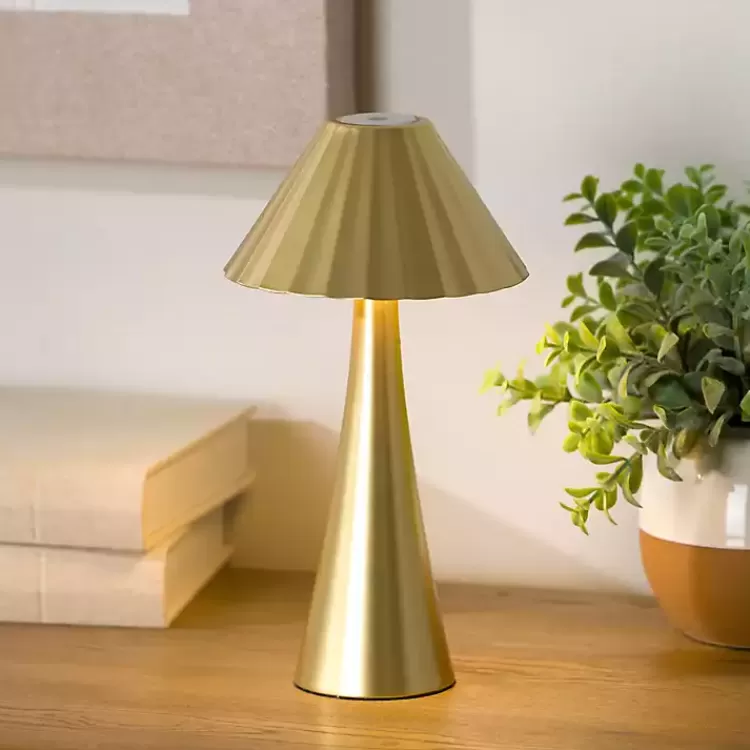 gold_metal_ribbed_rechargeable_touch_lamp_2.webp Metal Ribbed Rechargeable Touch Lamp>Kirklands Home Clearance