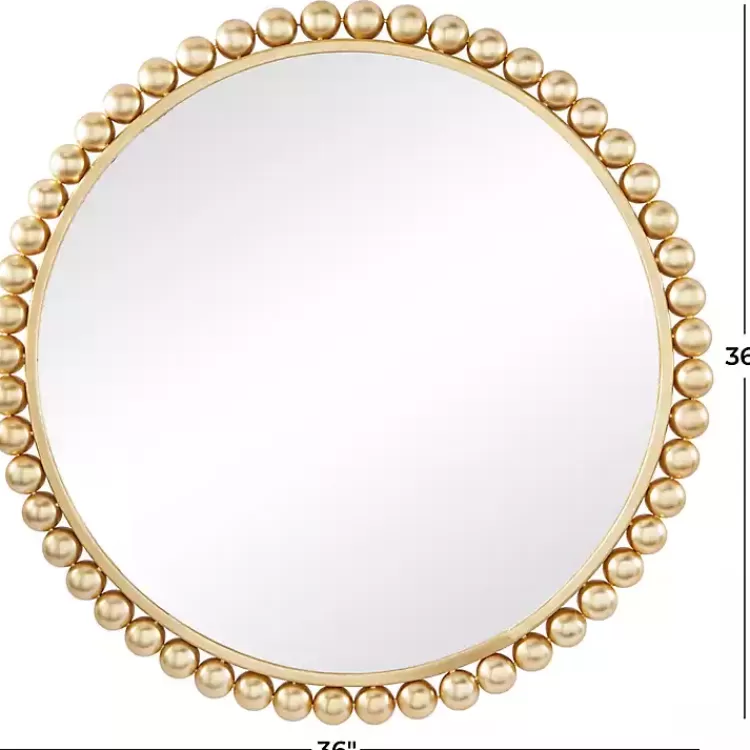 gold_metal_round_beaded_frame_wall_mirror_5.webp Gold Metal Round Beaded Frame Wall Mirror>Kirklands Home Shop