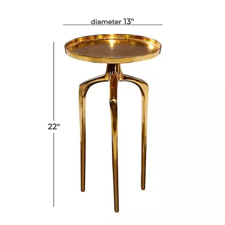 gold_metal_round_tripod_accent_table_6.webp Metal Round Tripod Accent Table>Kirklands Home Cheap