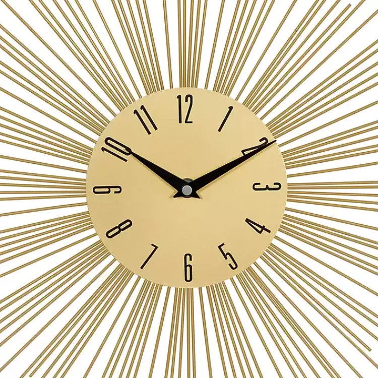 gold_metal_sunburst_wall_clock_3.webp Gold Metal Sunburst Wall Clock>Kirklands Home Flash Sale