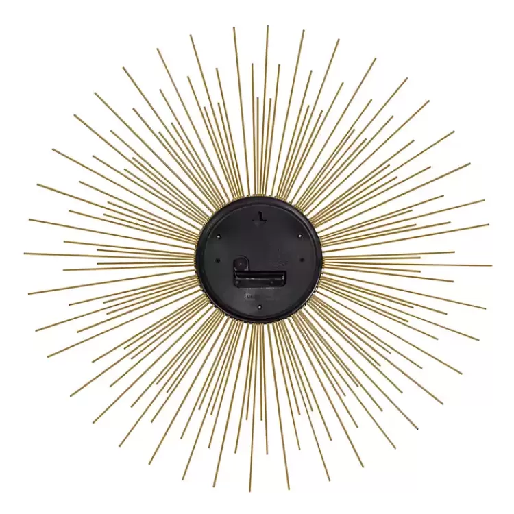 gold_metal_sunburst_wall_clock_6.webp Gold Metal Sunburst Wall Clock>Kirklands Home Flash Sale