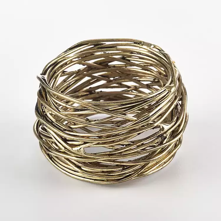 Metal Twine Napkin Rings, Set of 4>Kirklands Home Fashion