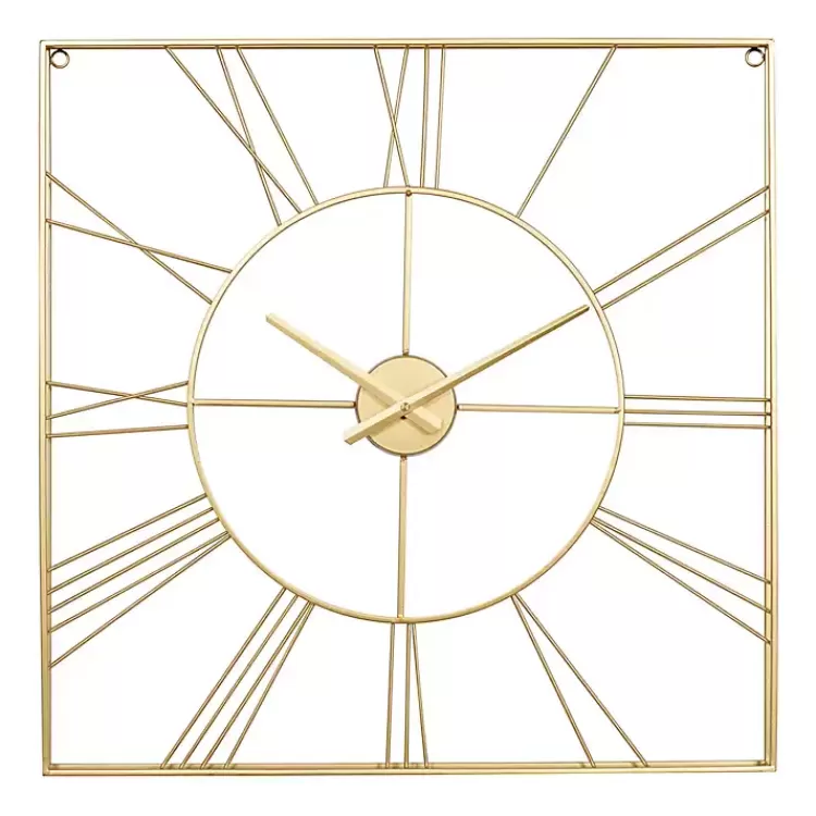 Minimal Square Open Face Clock>Kirklands Home Fashion