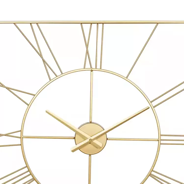 gold_minimal_square_open_face_clock_2.webp Minimal Square Open Face Clock>Kirklands Home Fashion