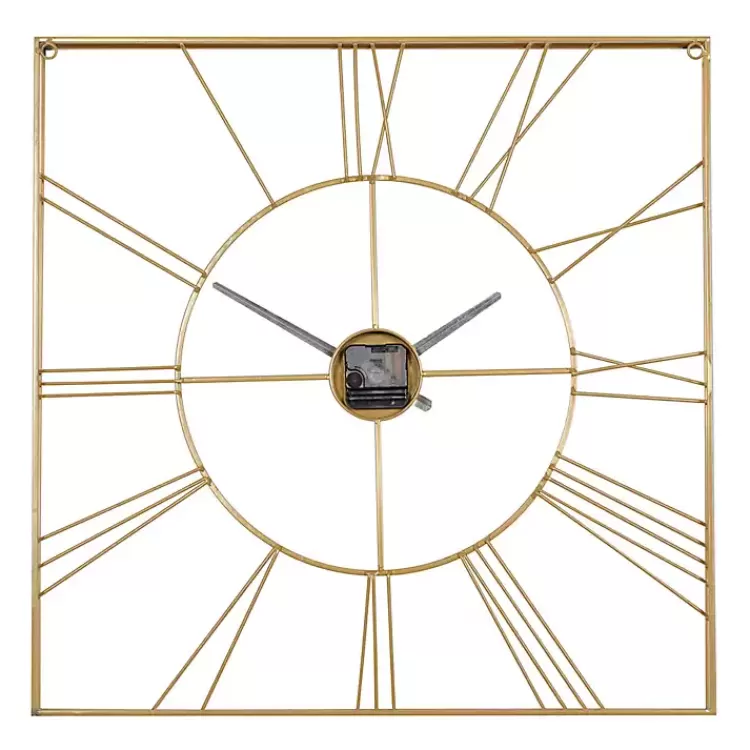 gold_minimal_square_open_face_clock_4.webp Minimal Square Open Face Clock>Kirklands Home Fashion