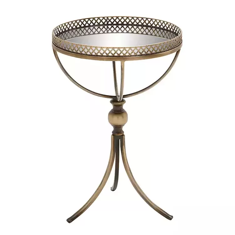 Mirror Top Metal Accent Table>Kirklands Home New