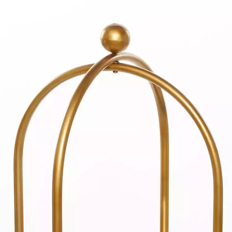 gold_mirrored_twotier_cage_shelf_3.webp Mirrored Two-Tier Cage Shelf>Kirklands Home Discount