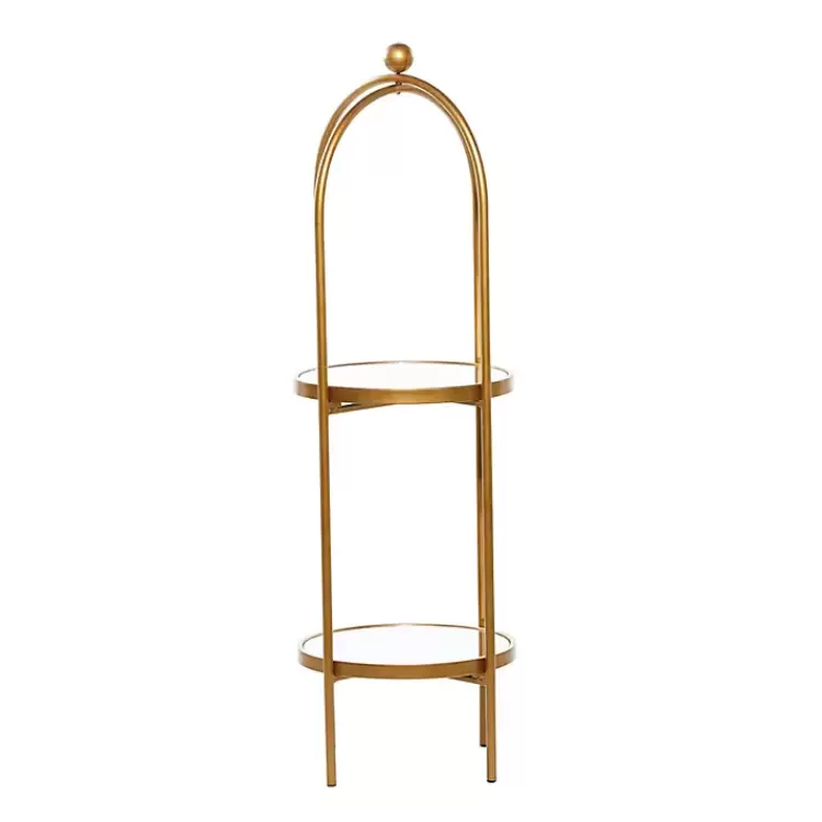 gold_mirrored_twotier_cage_shelf_5.webp Mirrored Two-Tier Cage Shelf>Kirklands Home Discount
