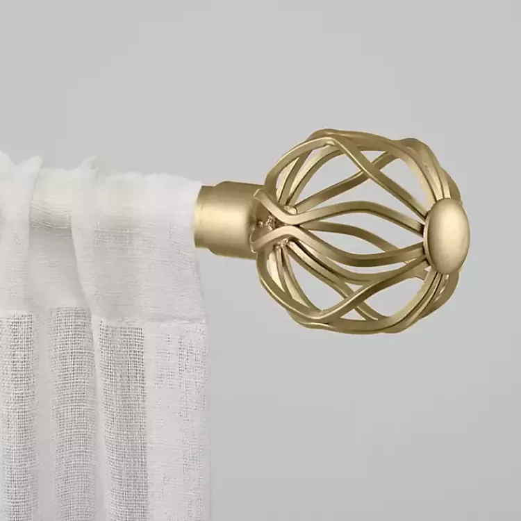 Gold Open Sphere Curtain Rod, 120 in.>Kirklands Home Sale