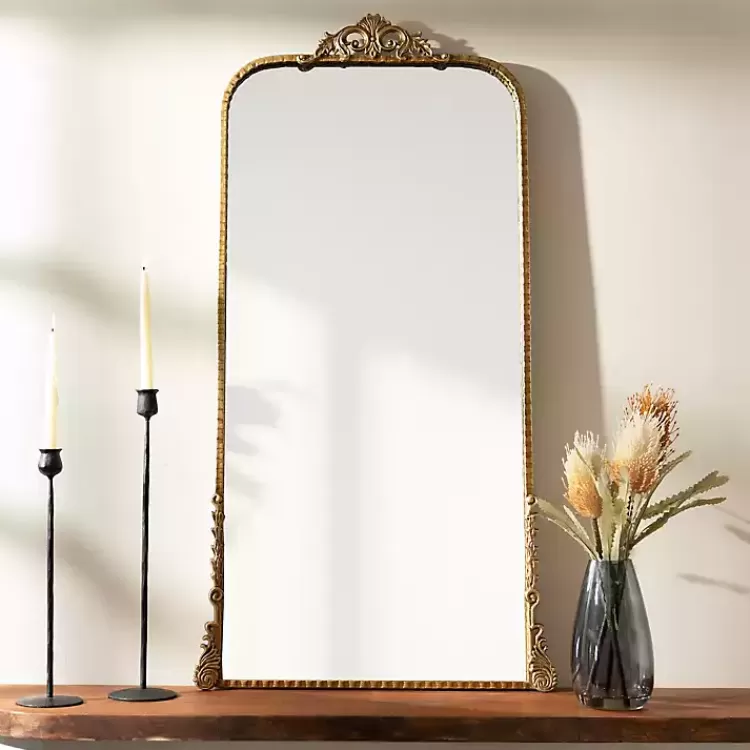 Gold Ornate Carved Large Wall Mirror>Kirklands Home Store