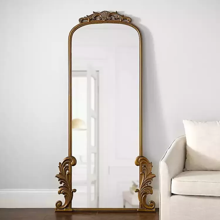 Gold Ornate Scroll Bordeaux Leaner Mirror>Kirklands Home New