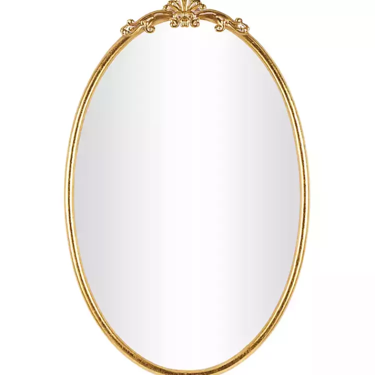 Gold Oval Baroque Wall Mirror>Kirklands Home Store