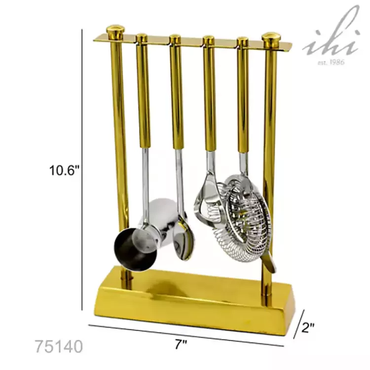 4-pc. Bar Tool Set with Stand>Kirklands Home Flash Sale
