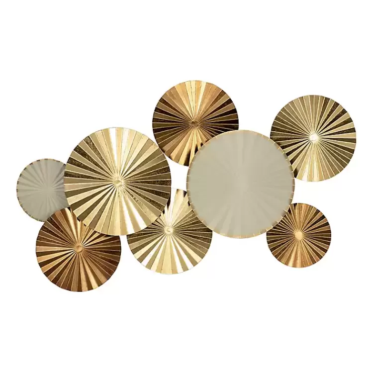 Pleated Metal Discs Wall Plaque>Kirklands Home Store