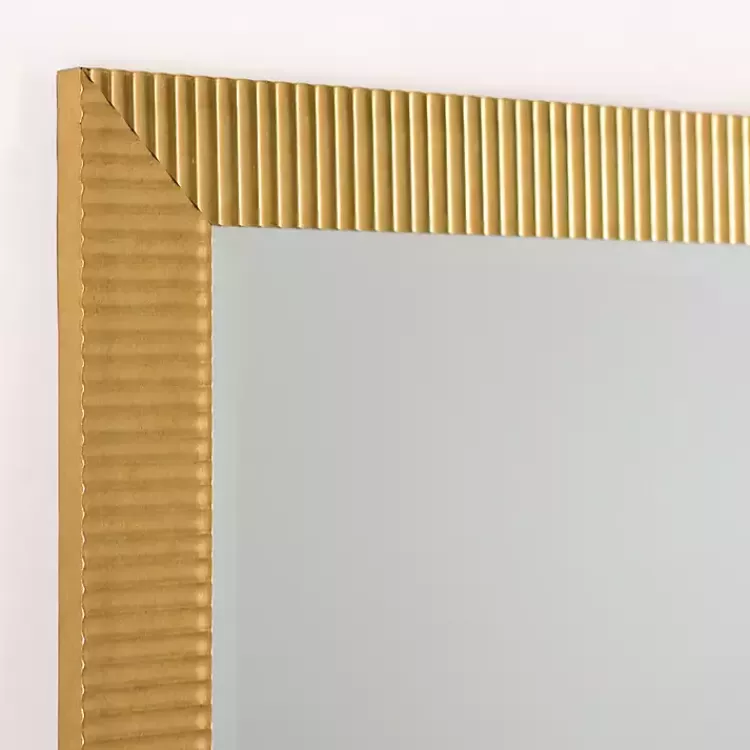 Gold Ribbed Devin Profile Leaner Mirror>Kirklands Home Cheap