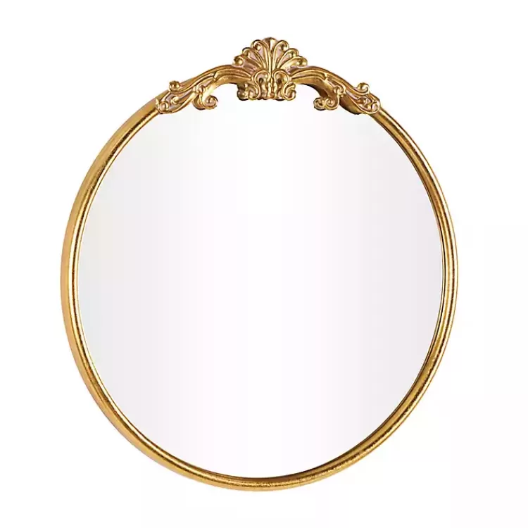 gold_round_baroque_wall_mirror_5.webp Gold Round Baroque Wall Mirror>Kirklands Home Hot